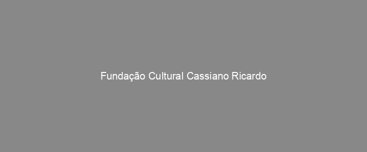 Provas Anteriores Fundação Cultural Cassiano Ricardo